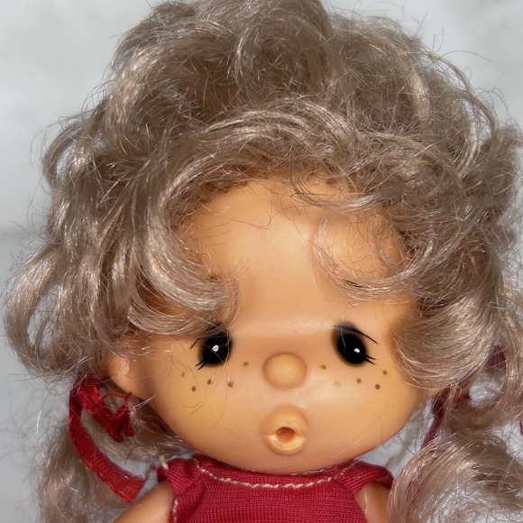 VINTAGE HASADA CUTE GIRL DOLL MADE IN JAPAN Mini Doll 5" With Dress - Picture 2 of 7